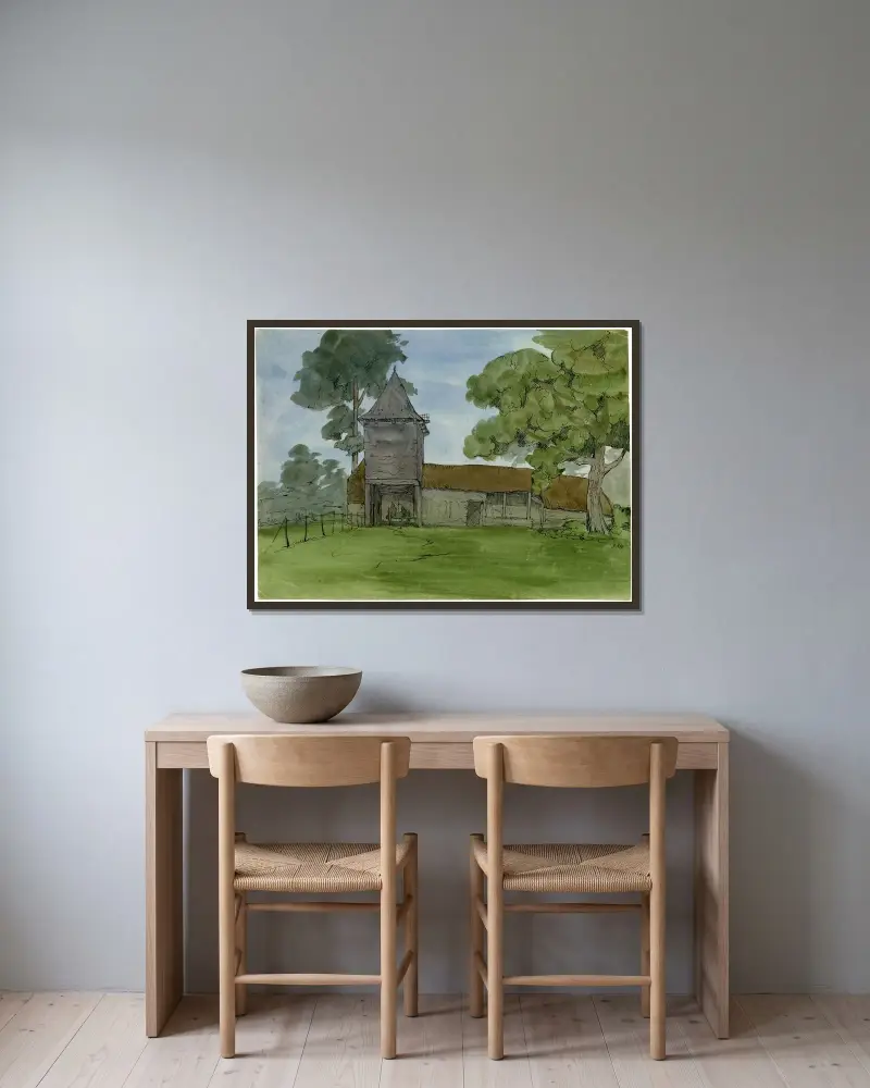 In ‘t kiekenhok van Teniers av Alfred Ost inramad på en vägg