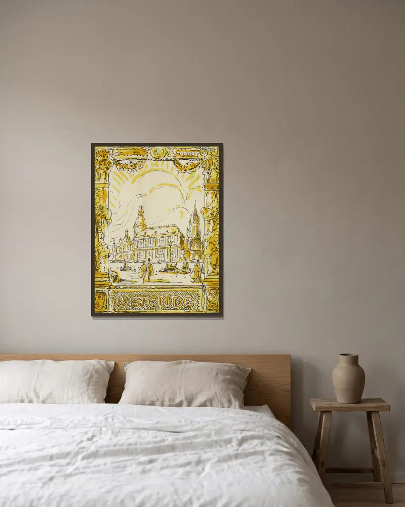 Kursaal van Oostende von Alfred Ost gerahmt an einer Wand