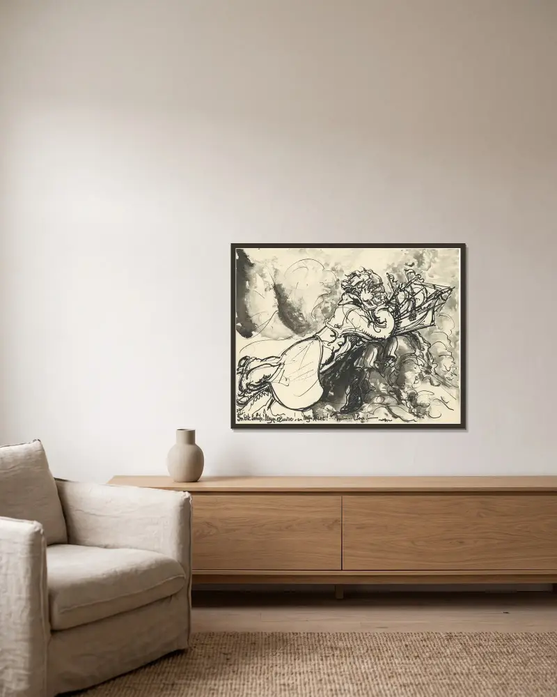 Mijn Lisa av Alfred Ost inramad på en vägg