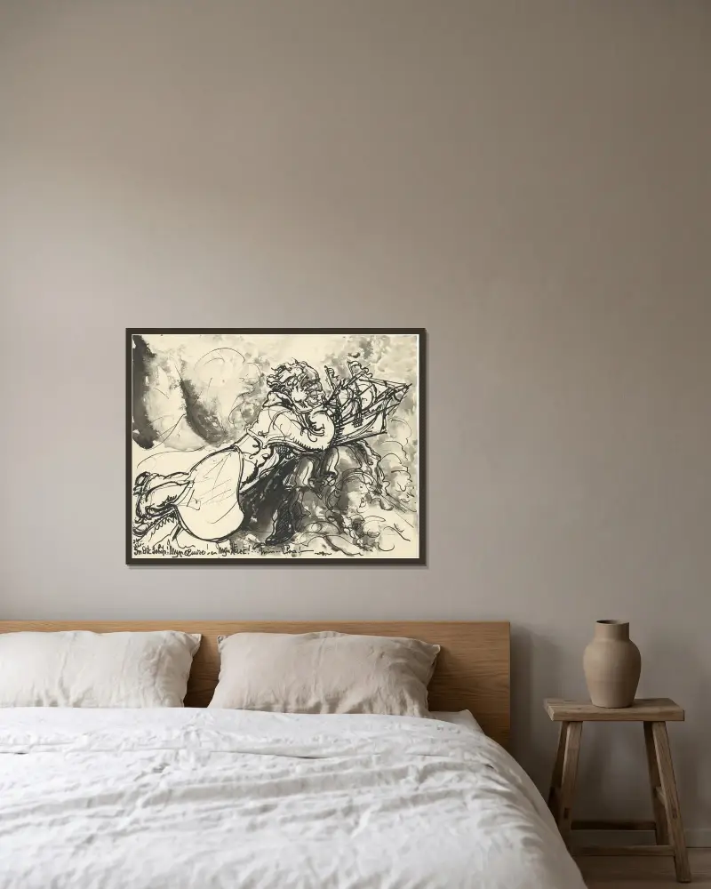 Mijn Lisa av Alfred Ost inramad på en vägg