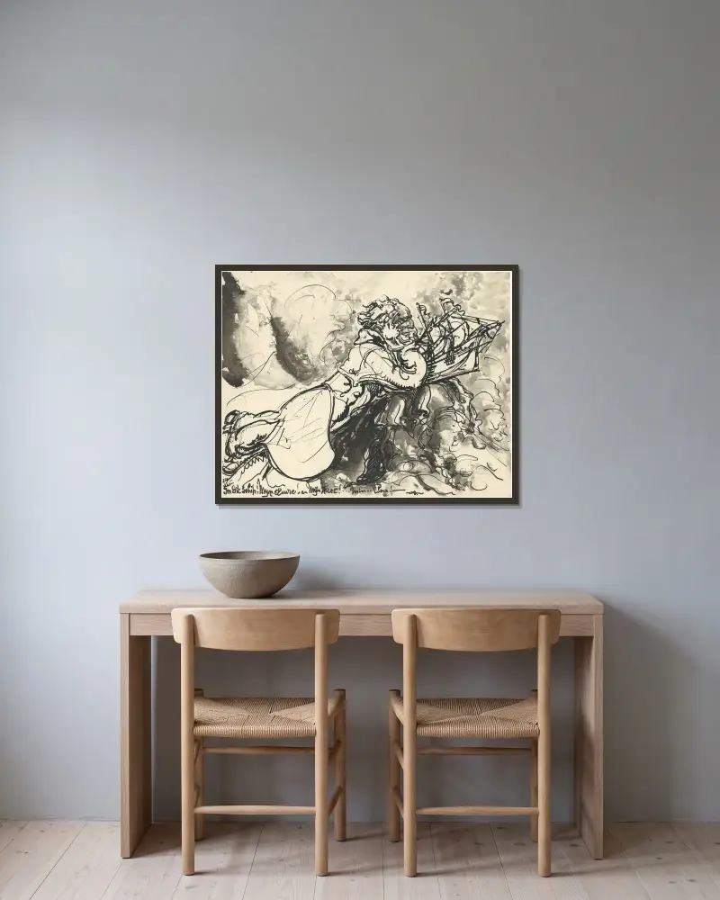 Mijn Lisa av Alfred Ost inramad på en vägg
