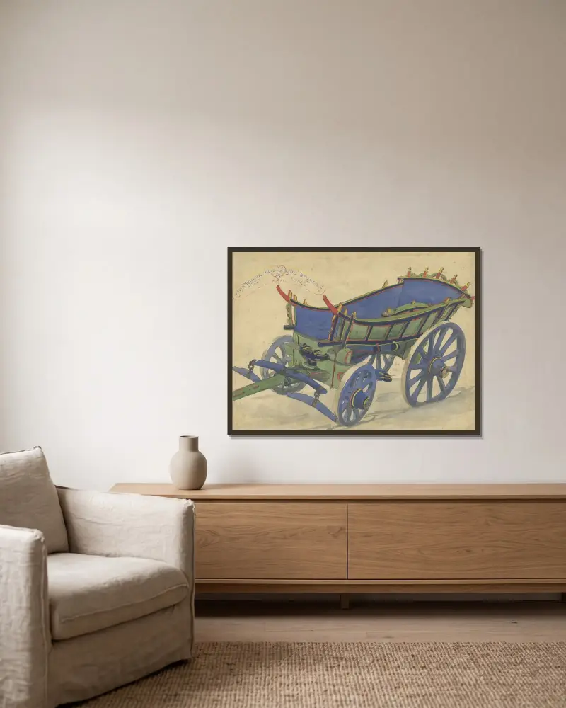 Min vagn ska bära Kärleken av Alfred Ost inramad på en vägg