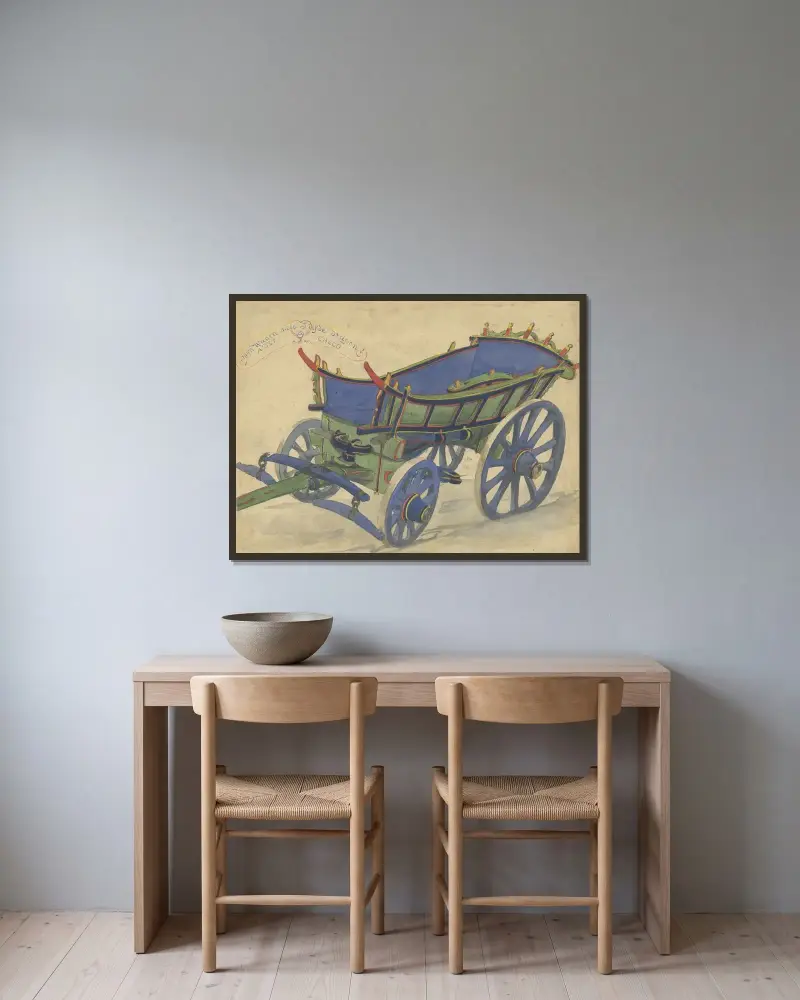Min vagn ska bära Kärleken av Alfred Ost inramad på en vägg