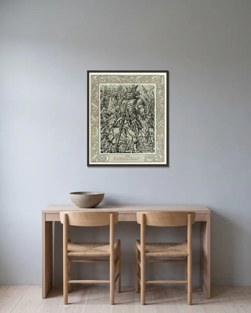 Morig, 1938 – Nr. 3 von Alfred Ost gerahmt an einer Wand