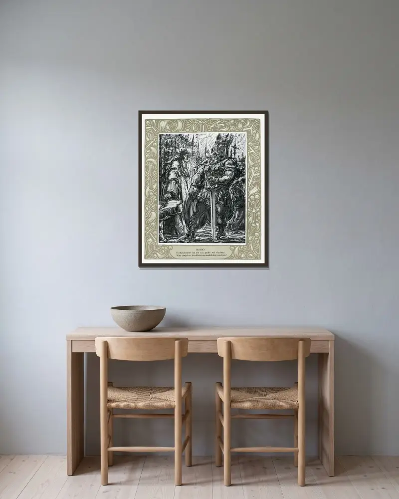 Morig av Alfred Ost inramad på en vägg