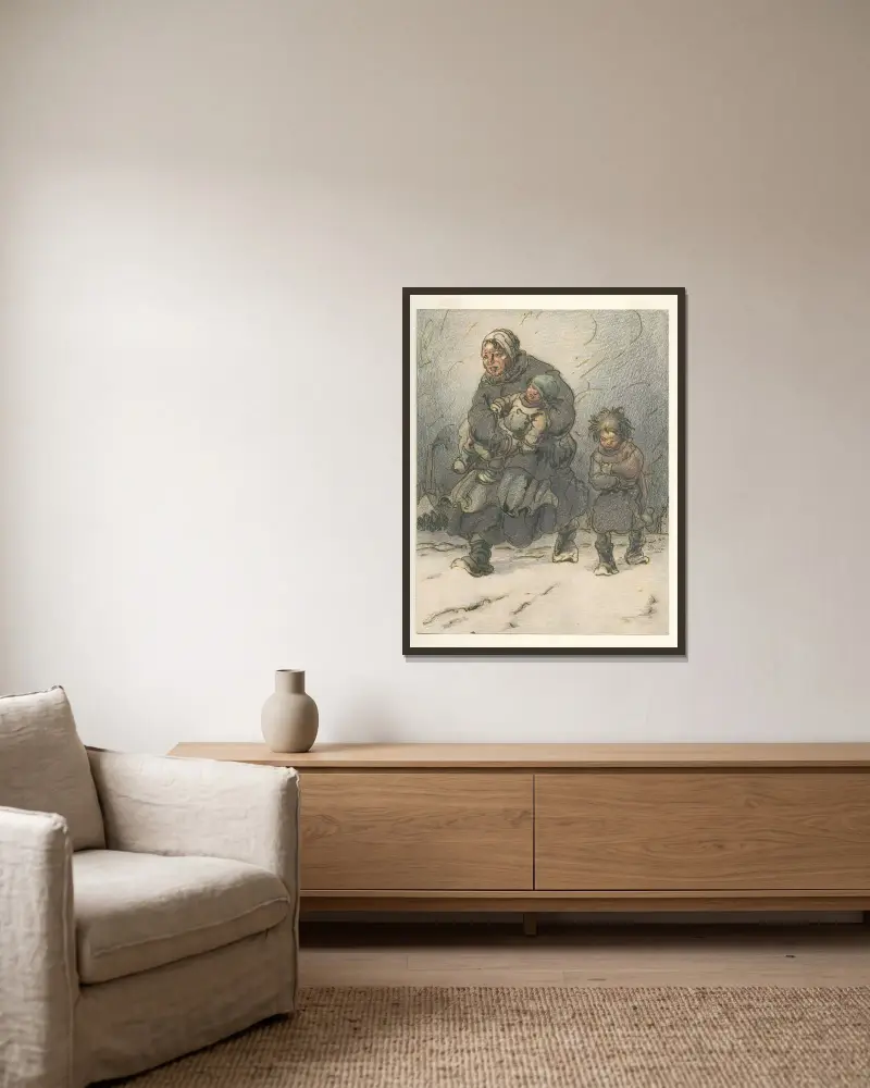 Kriegstrauer von Alfred Ost gerahmt an einer Wand