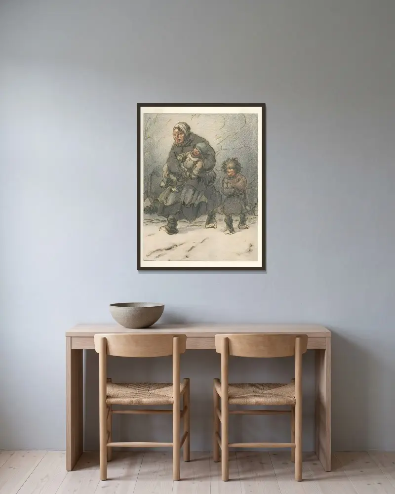 Kriegstrauer von Alfred Ost gerahmt an einer Wand