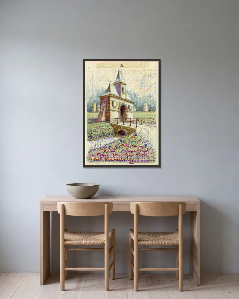 Parktor von Alfred Ost gerahmt an einer Wand
