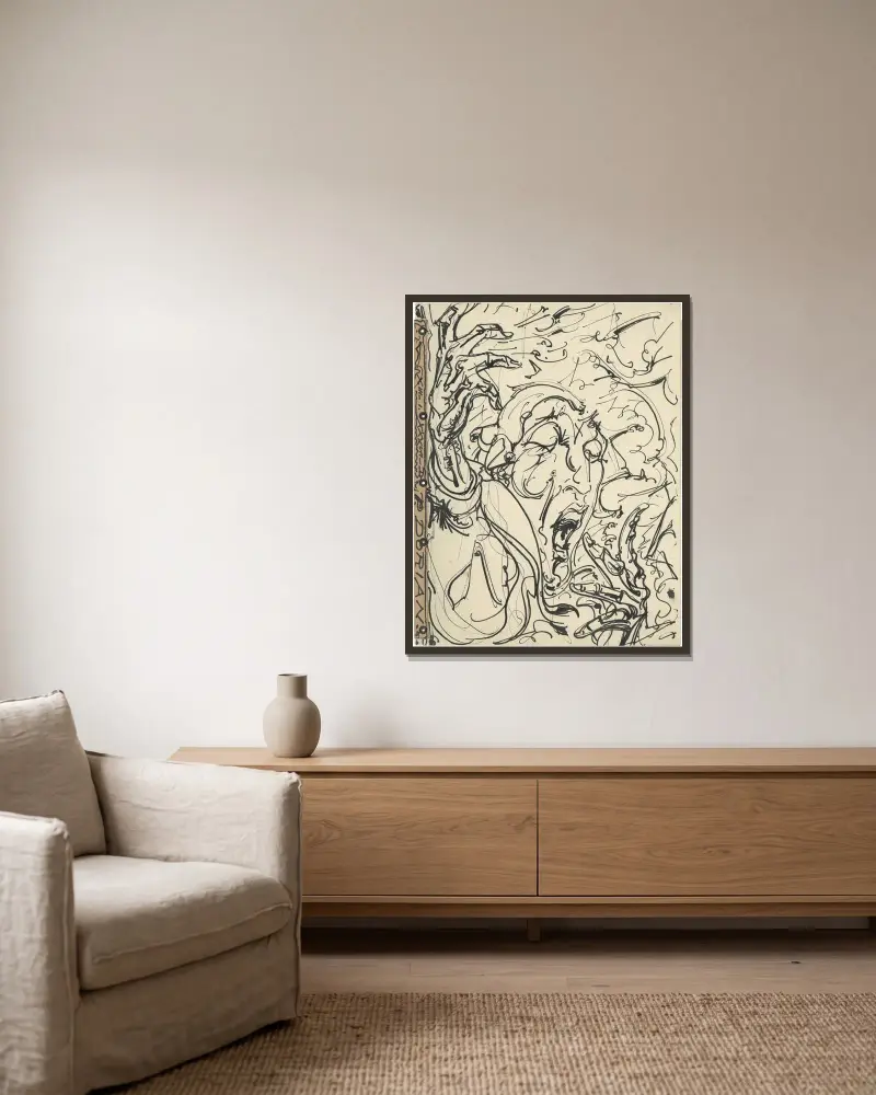 Pierre Dorian von Alfred Ost gerahmt an einer Wand