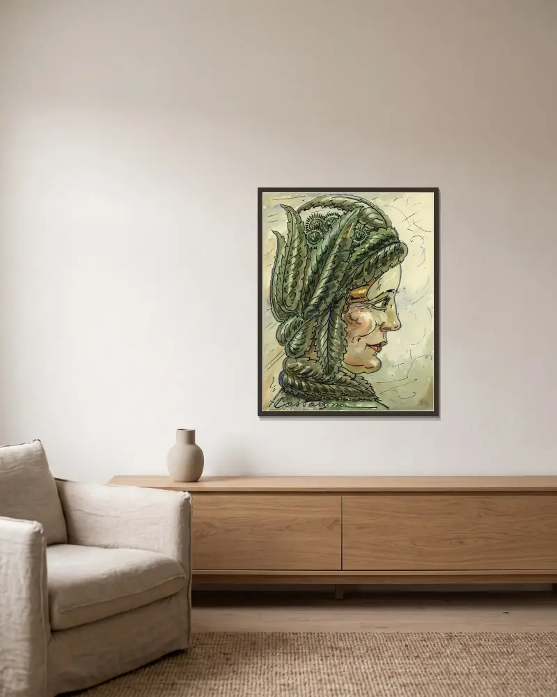 Pflanzen, 1939 – Nr. 1 von Alfred Ost gerahmt an einer Wand