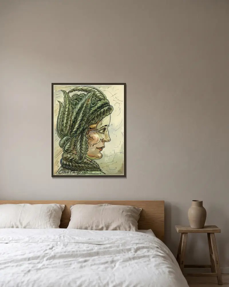 Pflanzen, 1939 – Nr. 1 von Alfred Ost gerahmt an einer Wand