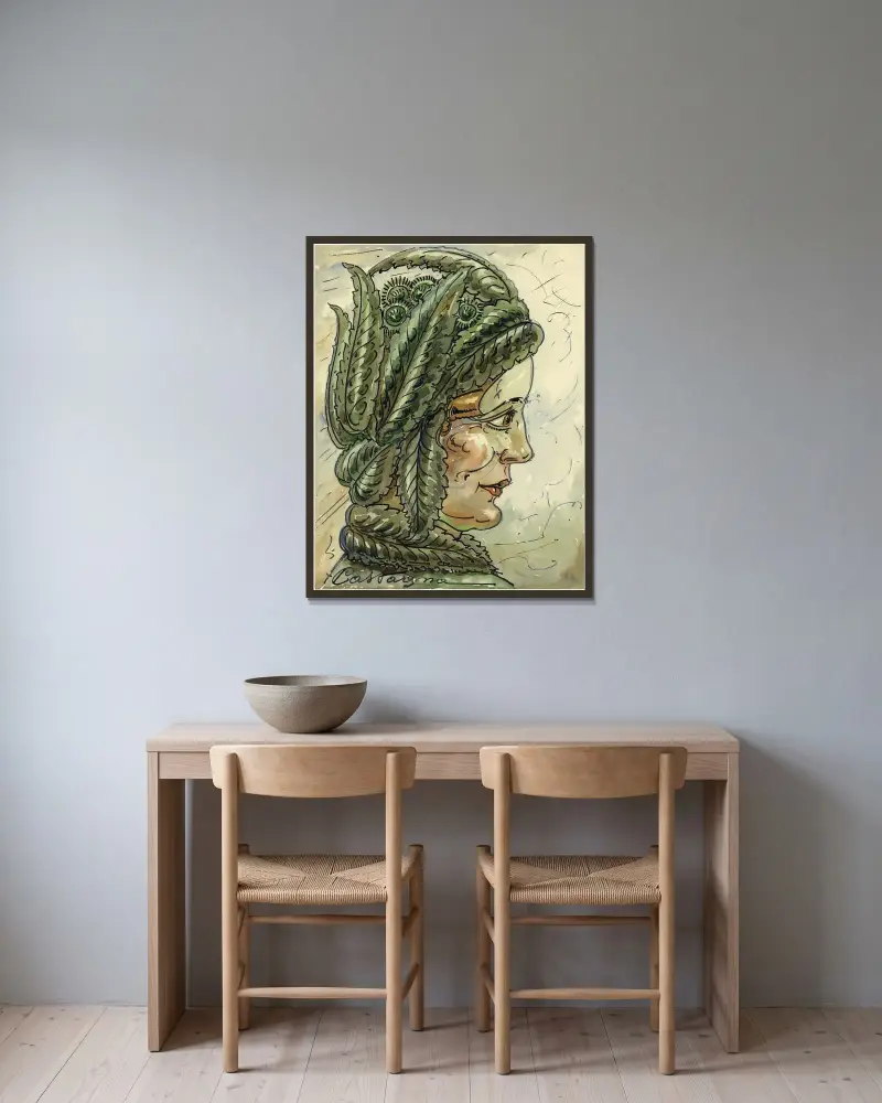 Pflanzen, 1939 – Nr. 1 von Alfred Ost gerahmt an einer Wand