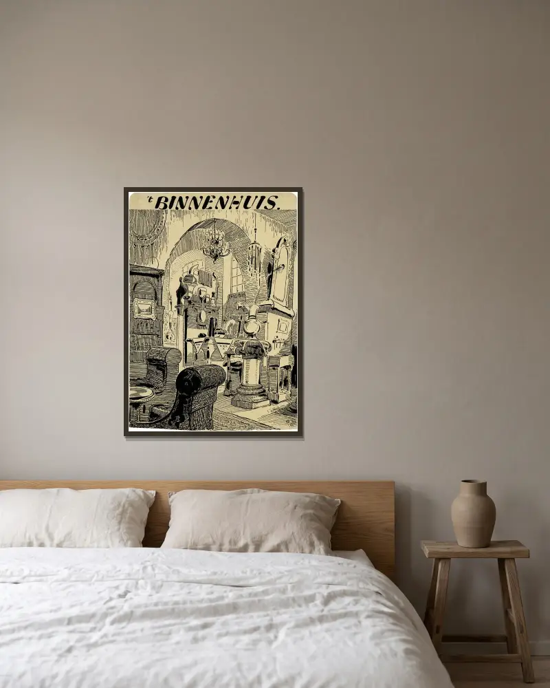 ’T Binnenhuis von Alfred Ost gerahmt an einer Wand