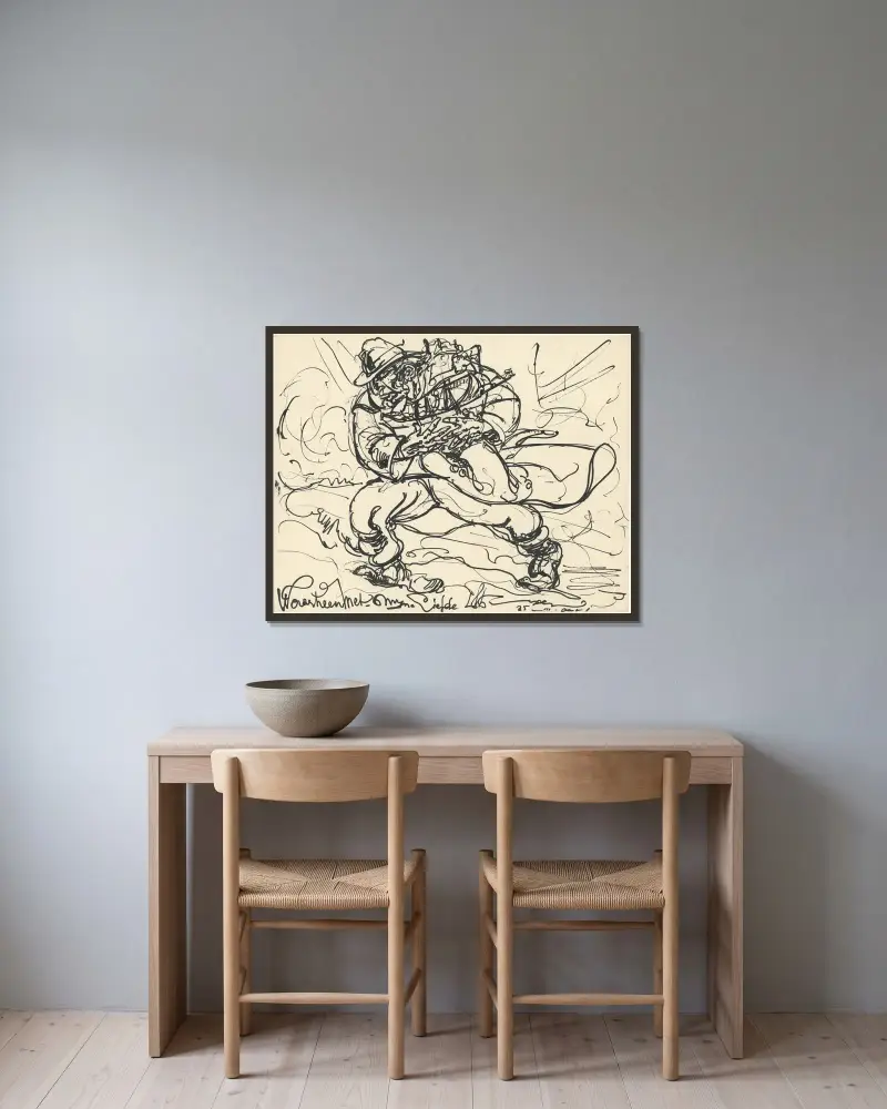 Vart med min kärlek av Alfred Ost inramad på en vägg