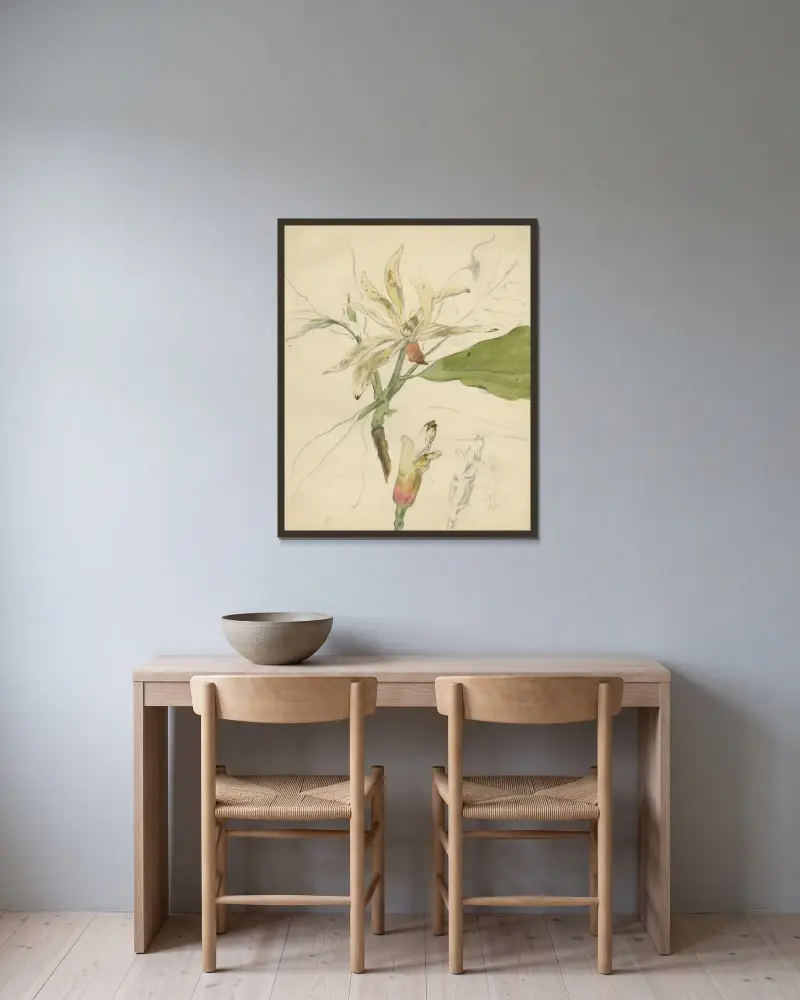 Westliche Magnolien – Nr. 2 von Alfred Ost gerahmt an einer Wand