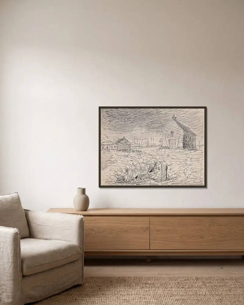 Ypres Remember, 1919 – Nr. 8 von Alfred Ost gerahmt an einer Wand