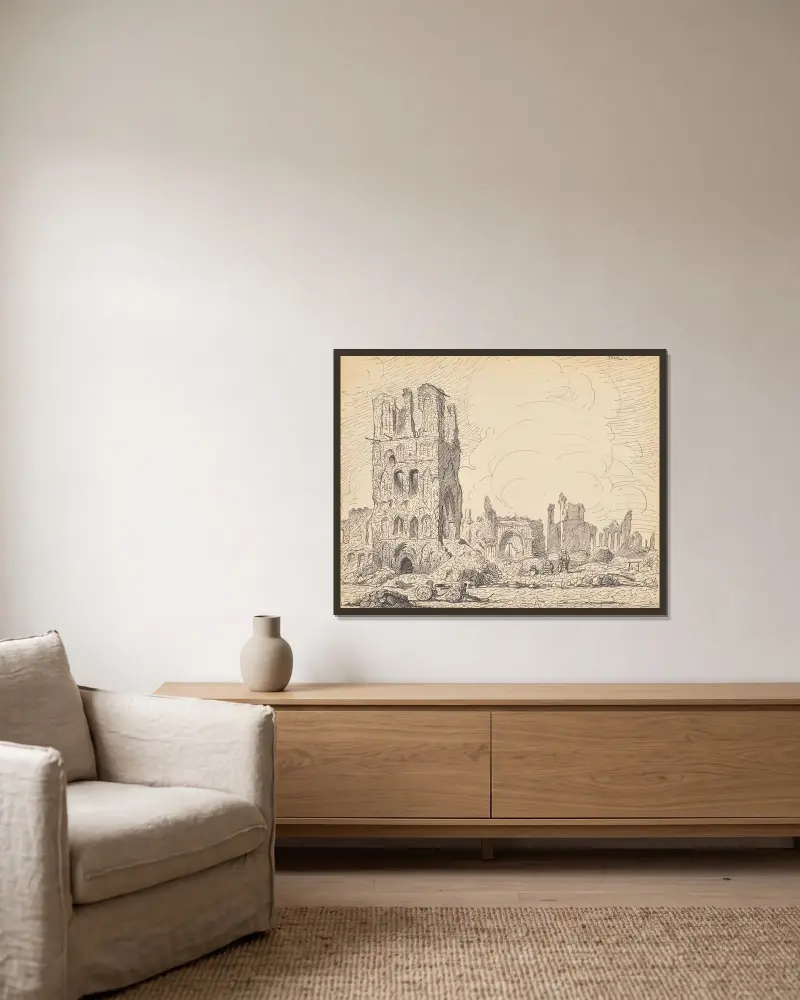 Ypres Remember, 1919 – Nr. 11 von Alfred Ost gerahmt an einer Wand