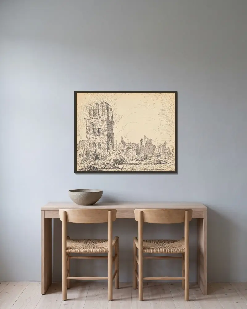 Ypres Remember, 1919 – Nr. 11 von Alfred Ost gerahmt an einer Wand