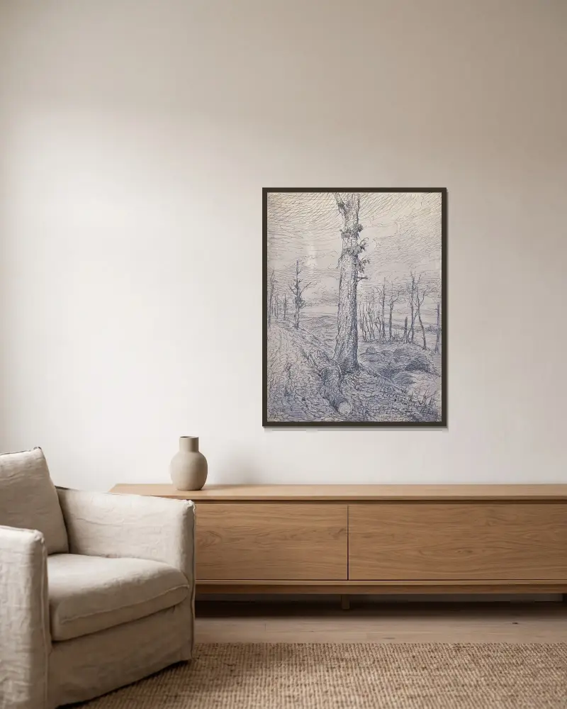 Ypres Remember, 1919 – Nr. 16 von Alfred Ost gerahmt an einer Wand