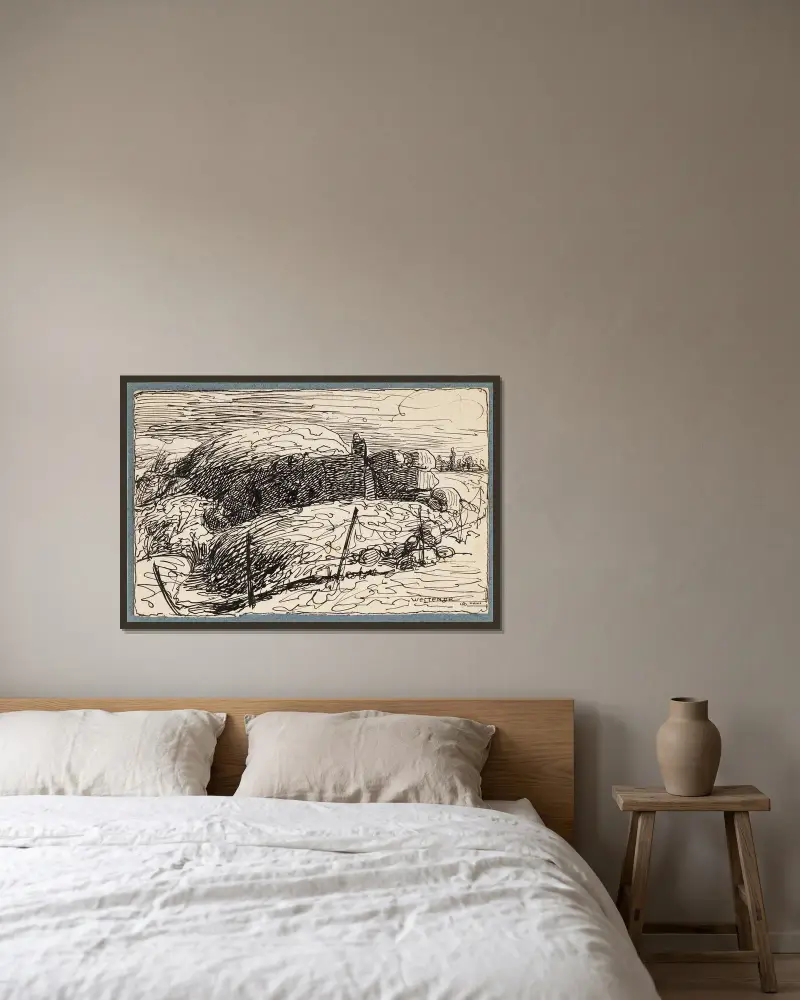 Ypres Remember, 1919 – Nr. 22 von Alfred Ost gerahmt an einer Wand
