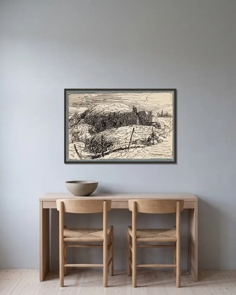 Ypres Remember, 1919 – Nr. 22 von Alfred Ost gerahmt an einer Wand