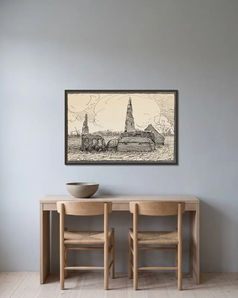 Ypres Remember av Alfred Ost inramad på en vägg
