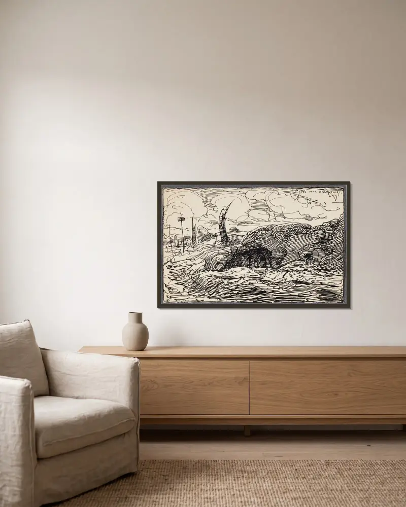 Ypres Remember, 1919 – Nr. 30 von Alfred Ost gerahmt an einer Wand