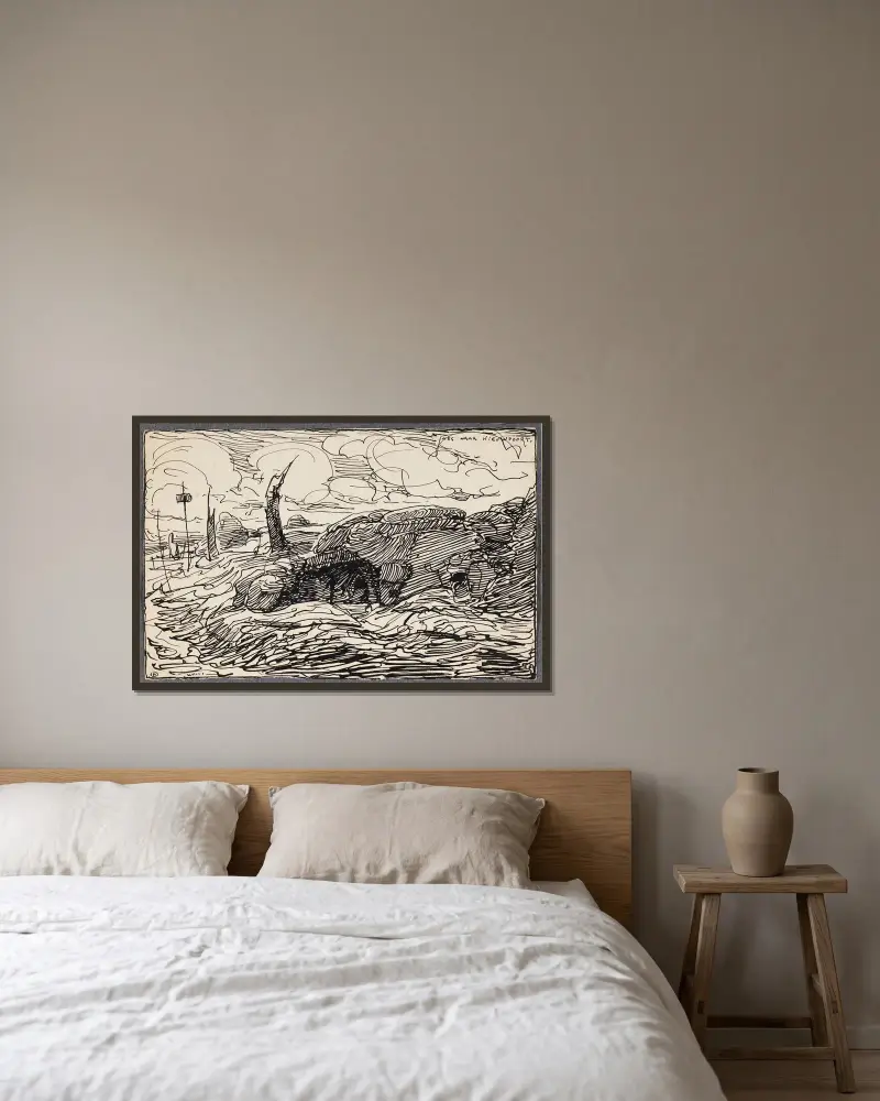 Ypres Remember, 1919 – Nr. 30 von Alfred Ost gerahmt an einer Wand