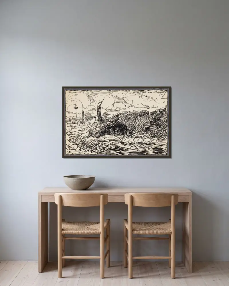 Ypres Remember, 1919 – Nr. 30 von Alfred Ost gerahmt an einer Wand