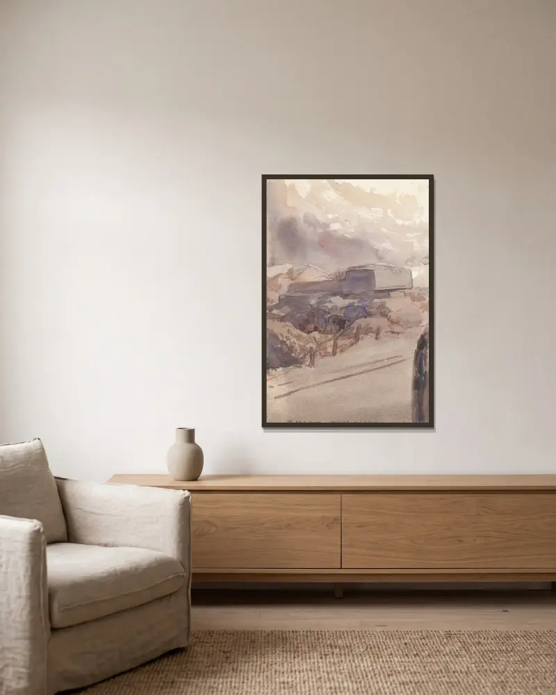 Ypres Remember, 1919 – Nr. 6 von Alfred Ost gerahmt an einer Wand
