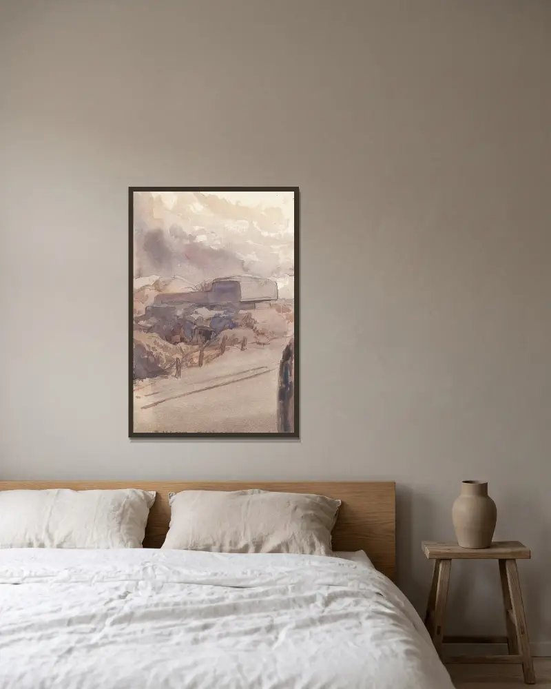 Ypres Remember, 1919 – Nr. 6 von Alfred Ost gerahmt an einer Wand