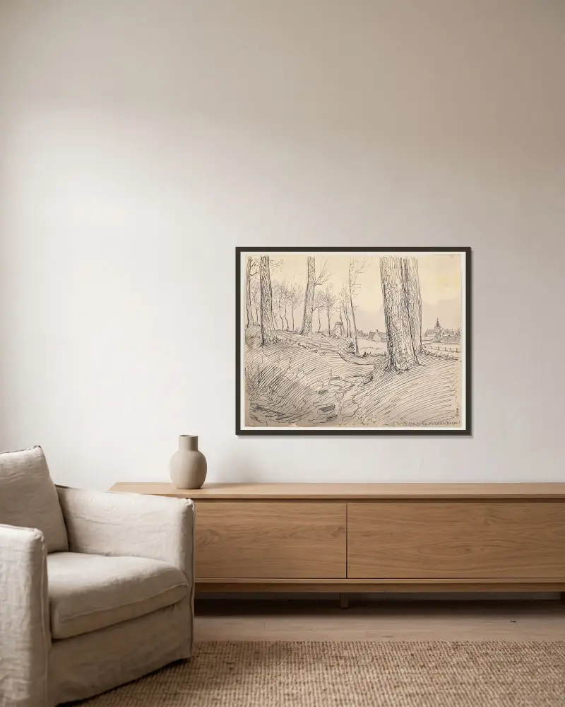 Ypres Remember, 1915 von Alfred Ost gerahmt an einer Wand