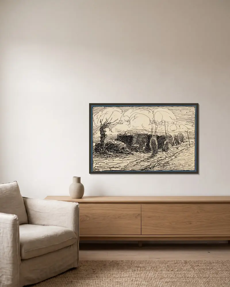 Ypres Remember, 1919 – Nr. 47 von Alfred Ost gerahmt an einer Wand