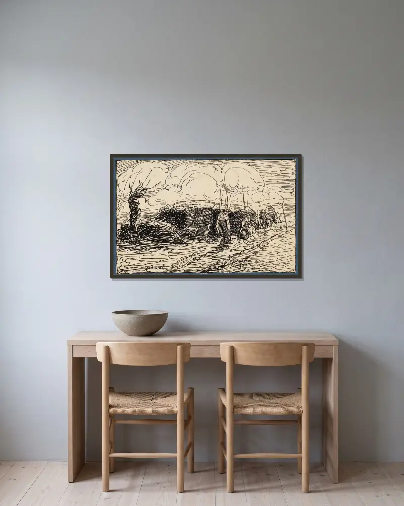 Ypres Remember, 1919 – Nr. 47 von Alfred Ost gerahmt an einer Wand