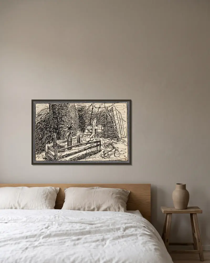 Ypres Remember, 1919 – Nr. 49 von Alfred Ost gerahmt an einer Wand