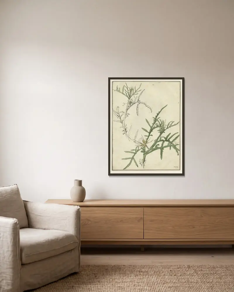 Wirsingkohl von Alfred Ost gerahmt an einer Wand