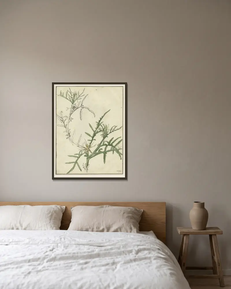 Wirsingkohl von Alfred Ost gerahmt an einer Wand