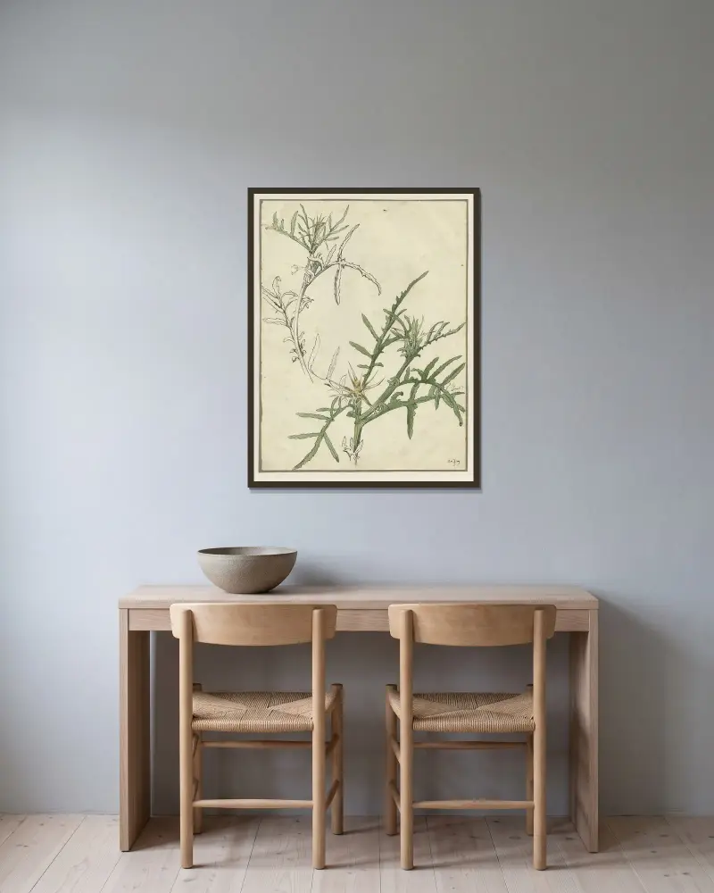 Wirsingkohl von Alfred Ost gerahmt an einer Wand