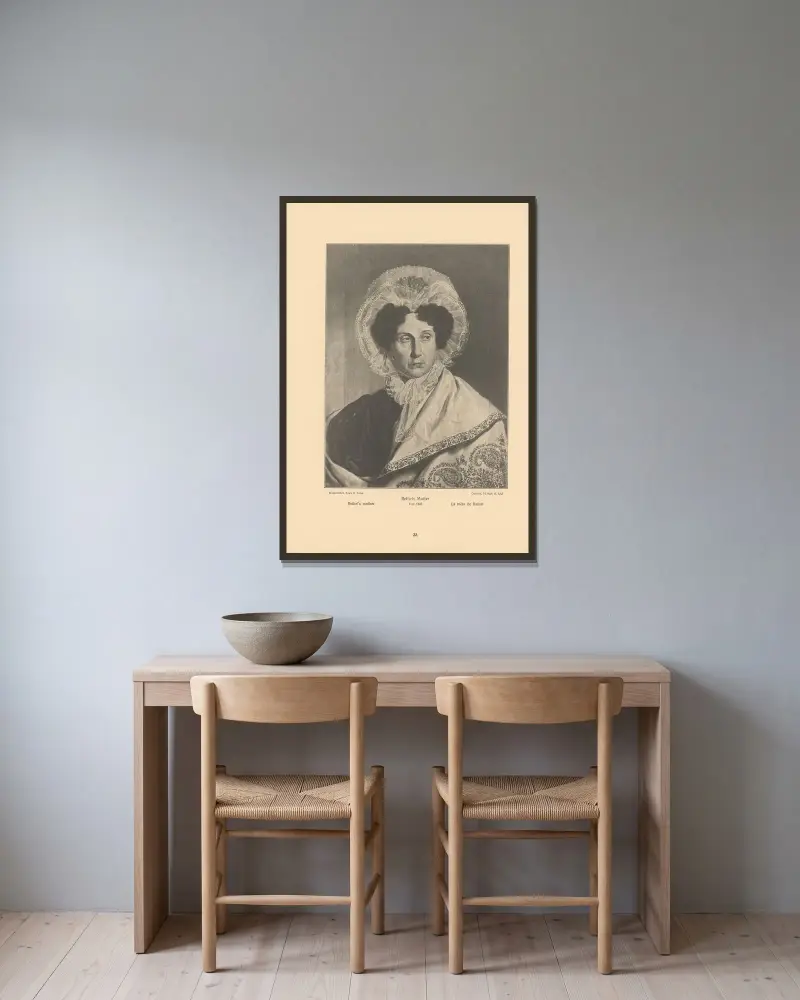 Rethels mor av Alfred Rethel inramad på en vägg