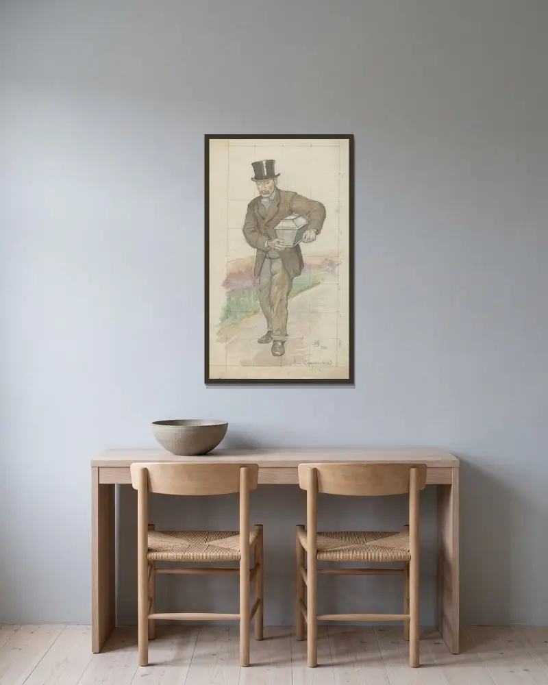 Ein Begräbnis von Alfred Schmidt gerahmt an einer Wand
