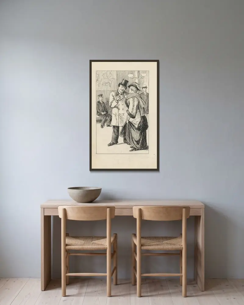 Erste Liebe von Alfred Schmidt gerahmt an einer Wand