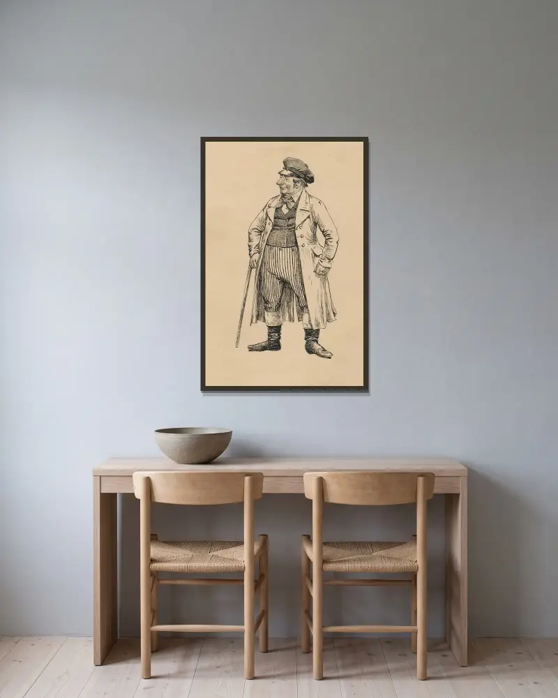 Man av Alfred Schmidt inramad på en vägg