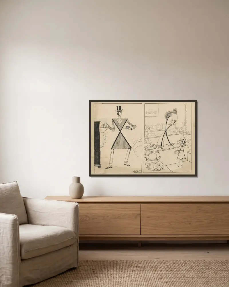 Das langweilige X von Alfred Schmidt gerahmt an einer Wand