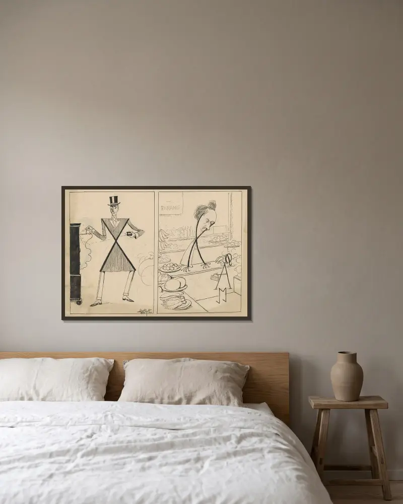 Das langweilige X von Alfred Schmidt gerahmt an einer Wand