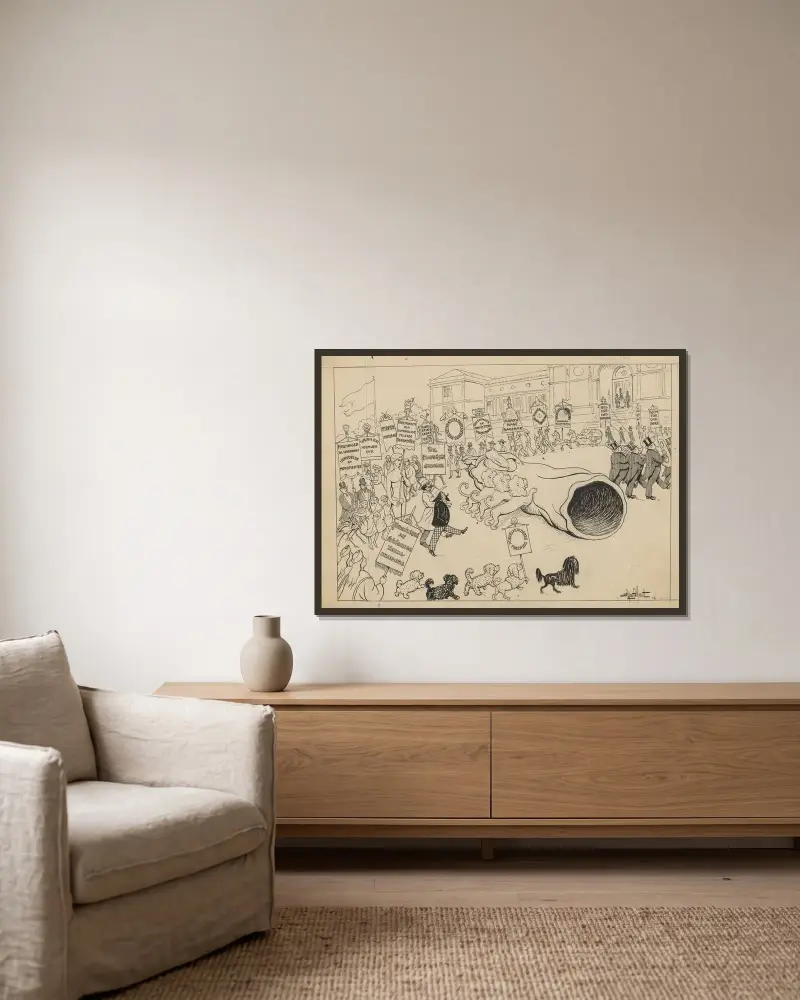 Die Verlegung des Dänemark-Denkmals von Alfred Schmidt gerahmt an einer Wand