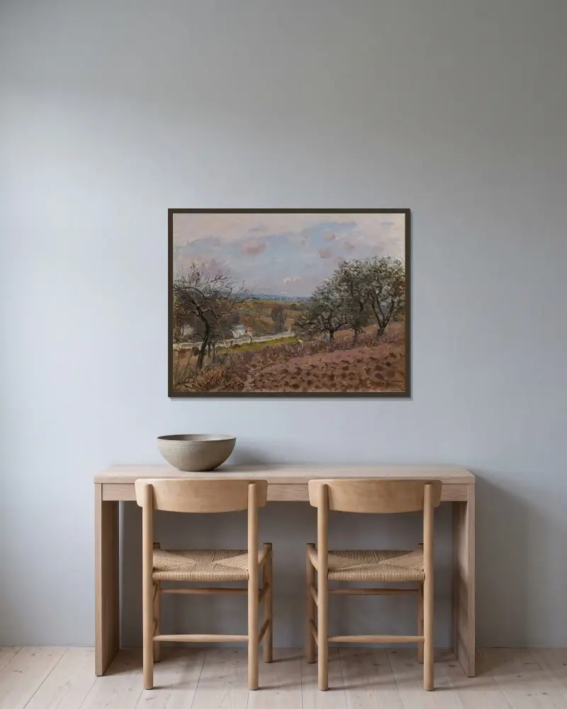 Bougival, Alfred Sisley v rámu na stěně