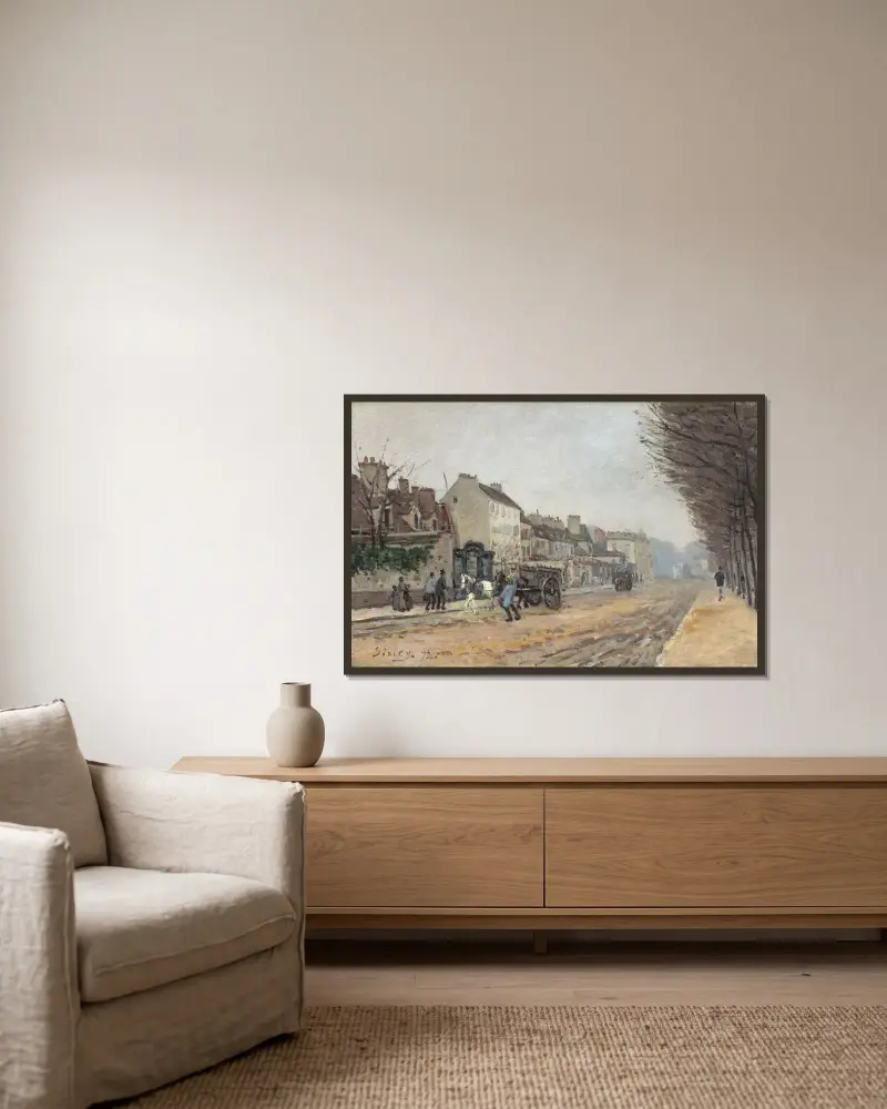 Boulevard Héloïse, Argenteuil, Alfred Sisley v rámu na stěně