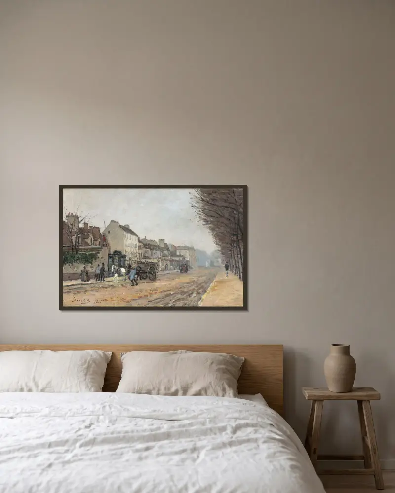 Boulevard Héloïse, Argenteuil, Alfred Sisley v rámu na stěně