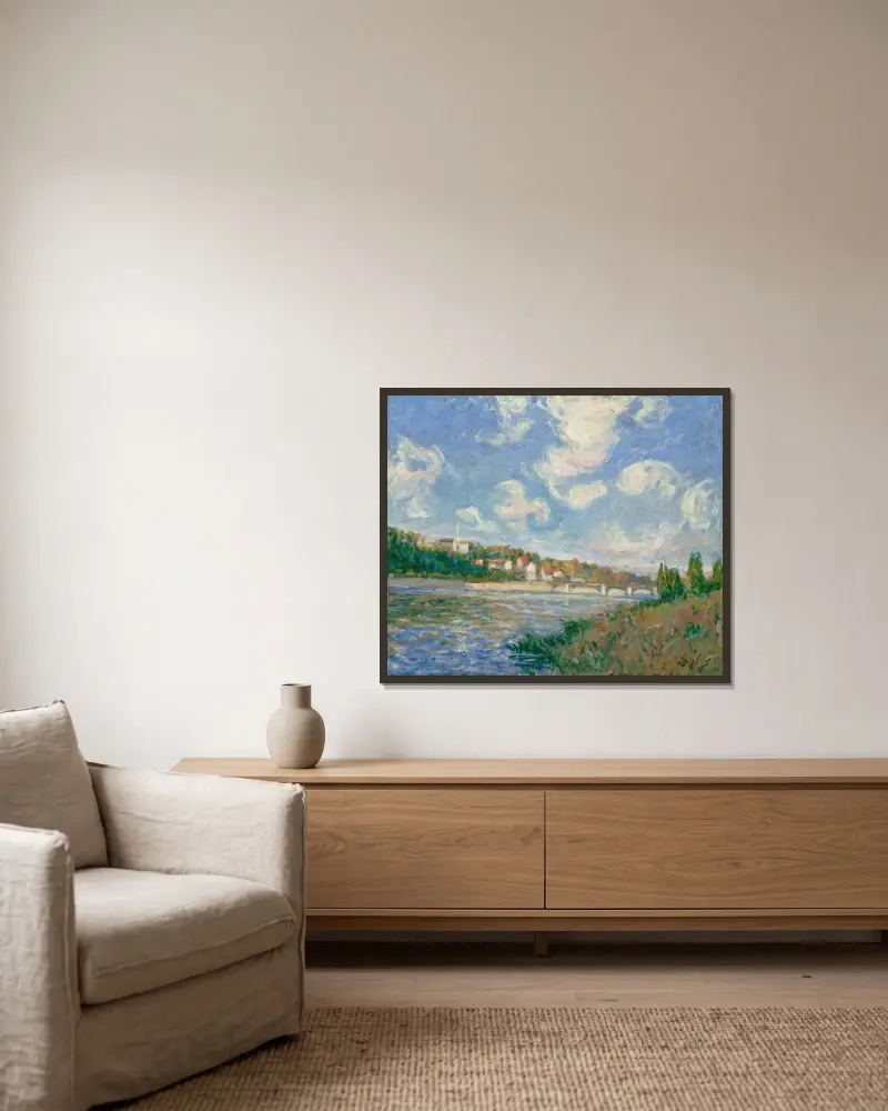 Sekwana w Saint-Cloud, Alfred Sisley w ramie na ścianie