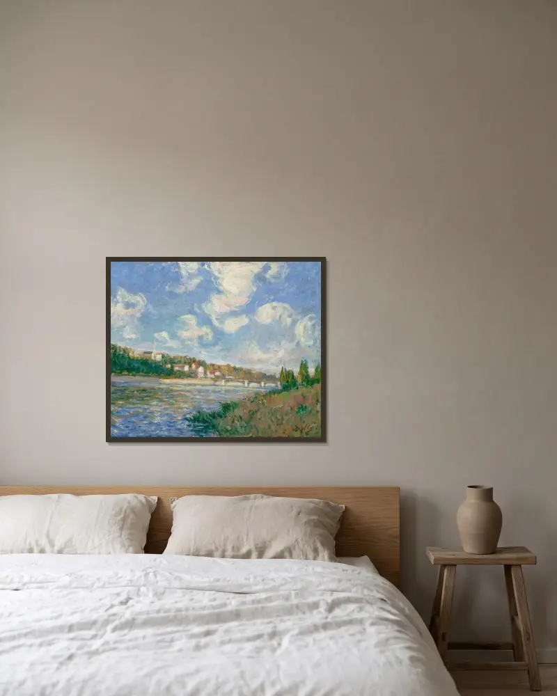 Sekwana w Saint-Cloud, Alfred Sisley w ramie na ścianie